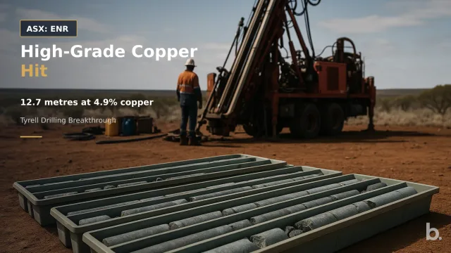 [ASX: ENR] ENCOUNTER RESOURCES LIMITED a diamond drill rig operating at a remote Western Australian exploration site, framed from ground level with