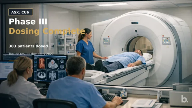 [ASX: CU6] CLARITY PHARMACEUTICALS LTD a nuclear medicine imaging suite with a patient positioned on a PET and computed tomography scanner while