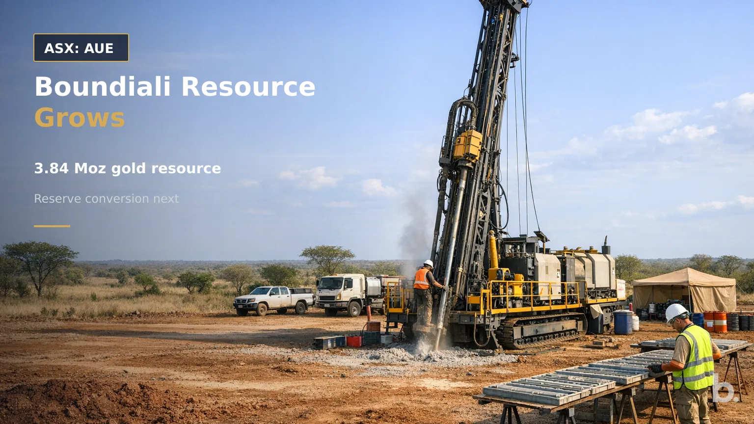 [ASX: AUE] AURUM RESOURCES LIMITED a diamond drill rig operating on a cleared exploration pad within the relatively flat terrain of northern